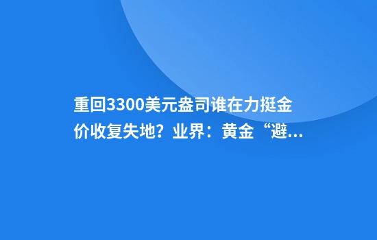重回3300美元盎司谁在力挺金价收复失地？业界：黄金“避险溢价”再度扩大华尔街资本“择时交易”