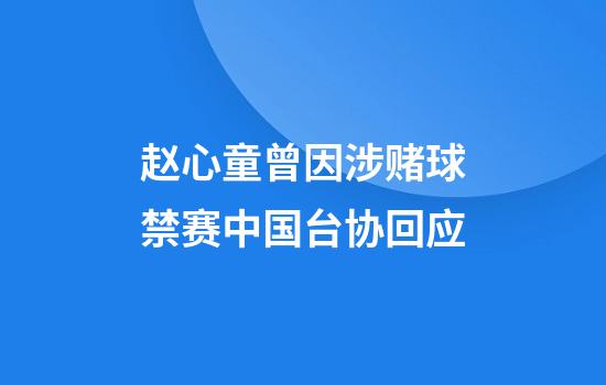 赵心童曾因涉赌球禁赛中国台协回应