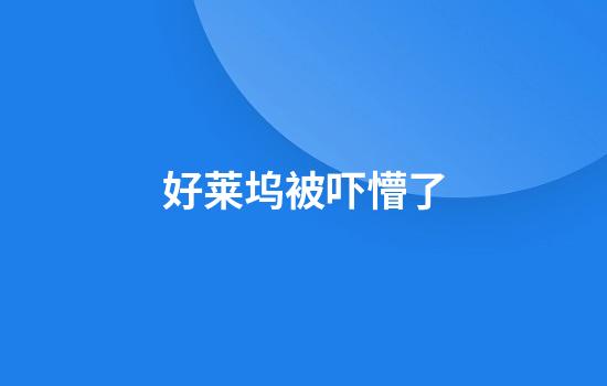 好莱坞被吓懵了