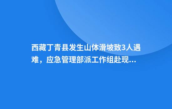 西藏丁青县发生山体滑坡致3人遇难，应急管理部派工作组赴现场指导救援