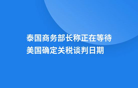 泰国商务部长称正在等待美国确定关税谈判日期