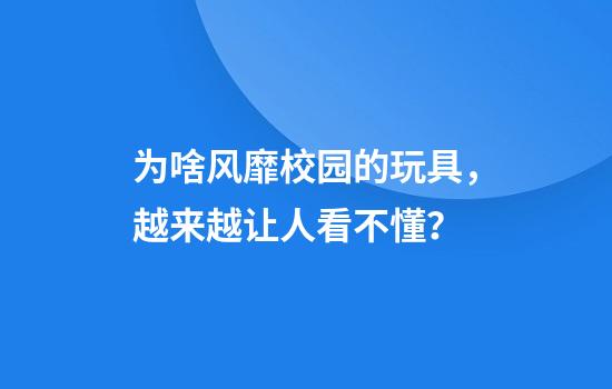 为啥风靡校园的玩具，越来越让人看不懂？